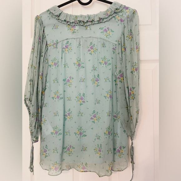 Coach PRAIRIE BOUQUET PRINT TOP 100% silk blouse - Picture 4 of 4
